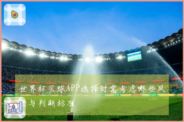 世界杯买球APP选择时需考虑哪些风险与判断标准